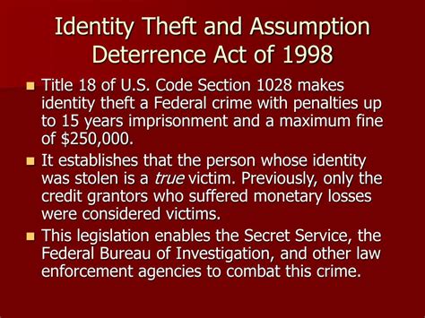 What is the Identity Theft and Assumption Deterrence。